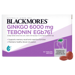 Blackmores Ginkgo 6000mg Tebonin 30 Tablets