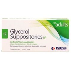 Glycerol Adult 12 Suppositories