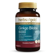 Herbs of Gold Ginkgo Biloba 6000 60 caps