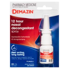 Demazin 12 Hour Nasal Decongestant Spray 20ml