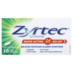 Zyrtec Tablets 10mg 10 Pack