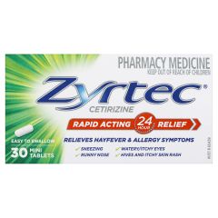 Zyrtec Tablets 10mg 30 Pack