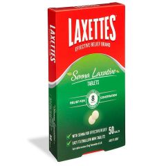 Laxettes Tablets &amp; Senna 12mg 50 Pack