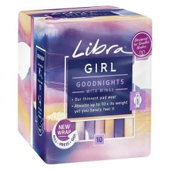Libra Girl Pad Goodnights 10 Pack Wings
