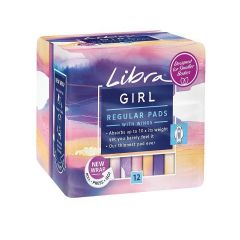 Libra Girl Pad Regular Wings 12 Pack