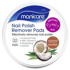 Manicare Nail Polish Remover Pads Coconut 32 Pads