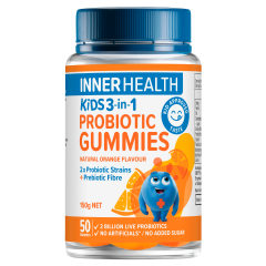 Inner Health 3-in-1 Probiotic Gummies 50 Gumies Orange