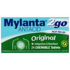 Mylanta 2go Original Chewable Tablets 24 Pack