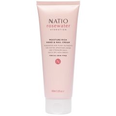 Natio Rosewater Hydration Moisture Rich Hand & Nail Cream 100ml