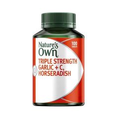 Nature's Own Triple Strength Garlic, Horseradish + Vitamin C 100 Tablets