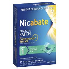 Nicabate Patch Cq Clear 21mg 2 Week Kit