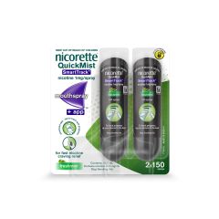 Nicorette Quit Smoking QuickMist SmartTrack Nicotine Freshmint Mouthspray 1mg Duo Pack