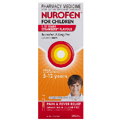 Nurofen for Children 5-12 Years Strawberry 200ml