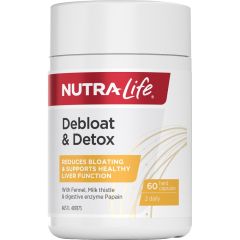 Nutra-Life Debloat and Detox 60 Capsules
