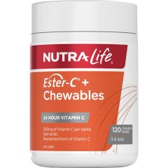 Nutra-Life Ester-C 500MG Chewables 120 Tablets