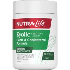 Nutra-Life Kyolic Aged Garlic Extract Heart and Cholesterol Formula 120 Capsules