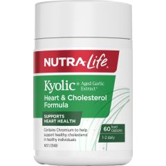 Nutra-Life Kyolic Aged Garlic Extract Heart and Cholesterol Formula 60 Capsules
