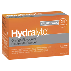 Hydralyte Powder Orange 24 Sachets