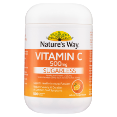 Nature's Way Sugarless Vitamin C 500mg 500 Chewable Tablets