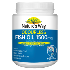 Nature's Way Odourless Fish Oil 1500mg 400 Capsules