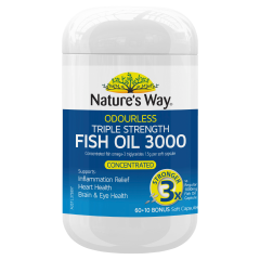 Nature's Way Triple Strength Fish Oil 3000 60+10 Capsules