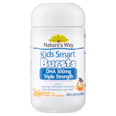 Nature's Way Kids Smart DHA 300mg Triple Strength 50 Chewable Capsules