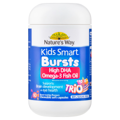 Nature's Way Kids Smart Bursts Omega-3 Fish Oil Trio 60 Soft Capsules