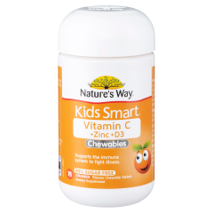 Nature's Way Kids Smart Vitamin C + Zinc + D3 Chewables 75 Tablets