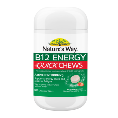 Nature's Way B12 Energy Quick Chews 60 Chewable Tablets