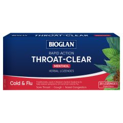 Bioglan Rapid-Action Throat Clear Menthol 20pack