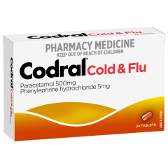 Codral Phenylephrine Cold & Flu Tablets 24 Pack