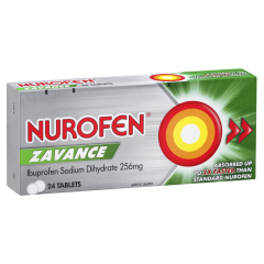 Nurofen Zavance Tablets 24s 256mg Ibuprofen Pain Relief