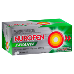 Nurofen Zavance Fast Pain Relief Tablets 256mg Ibuprofen 96 Pack
