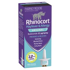 Rhinocort Original Non-Drowsy Hayfever and Allergy Relief Nasal Spray 120 Sprays