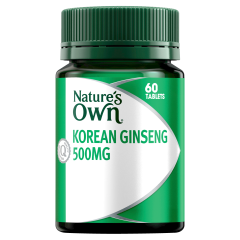 Nature's Own Korean Ginseng 500mg 60 Tablets