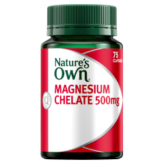 Nature's Own Magnesium Chelate 500mg 75 Capsules