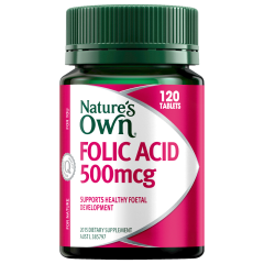 Nature's Own Folic Acid 500mcg 120 Tablets