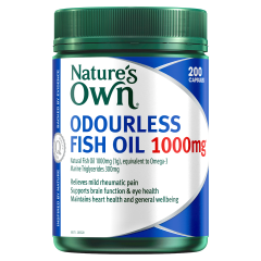 Nature's Own Odourless Fish Oil 1000mg 200 Capsules