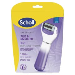 Scholl ExpertCare File and Smooth 2 in 1 Electronic Foot File System 1 Pack