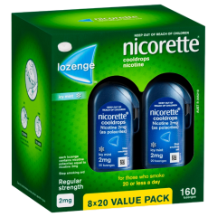 Nicorette Cooldrops Lozenge Icymint 4mg 8 x20 pack 