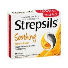 Strepsils Lozenge Honey &amp; Lemon 36 Pack