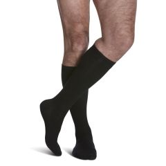 Sigvaris All-Season Australian Merino Calf Compression Socks for Men Closed Toe Black Size A