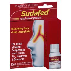 Sudafed Nasal Decongestant Spray Refill 20ml