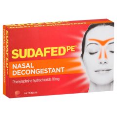 Sudafed PE Nasal Decongestant Tablets 24 Pack