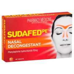 Sudafed PE Nasal Decongestant Tablets 48 Pack