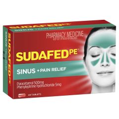 Sudafed PE Sinus + Pain Relief Tablets 48 Pack