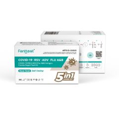Fanttest 5-in-1 COVID-19/RSV/ADV/Flu A&B Antigen Combo Rapid Test Kit - Single Test