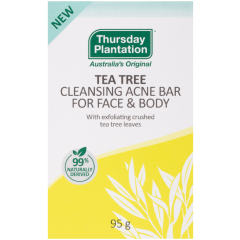 Thursday Plantation Tea Tree Acne Cleansing Bar For Face And Body 95g