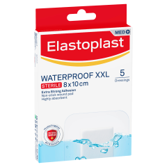 Elastoplast 48628 Aqua Protect Waterproof Dressing Xxl 8cm X 10cm 5 Pack