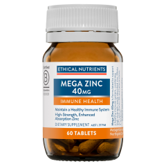 Ethical Nutrients Mega Zinc 40mg 60 Tablets